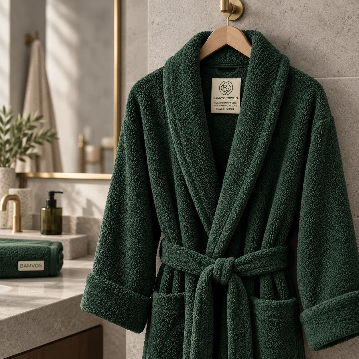 BAMVOS Bademantel im modernen Badezimmer